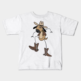 Cowboy Dog Kids T-Shirt